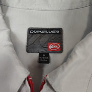 Quiksilver Shirt Men's Small Zip Front 70s Style Bodyshirt Surf Classic Y2K