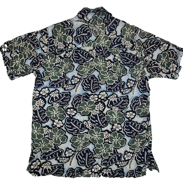 Ocean & Earth Shirt adult Size Small Vintage Floral Rayon surf casual collar Y2K