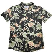 GOLDEN BREED men's short sleeve button up shirt Size Medium surf beach Floral