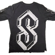 Y2k style T-shirt Size Medium Black Long Sleeve S surf street Art Graffiti