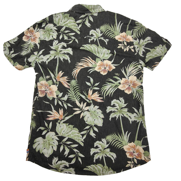 GOLDEN BREED men's short sleeve button up shirt Size Medium surf beach Floral