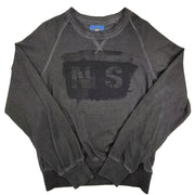 North Sails Men’s Jumper Sweater Size Large Black ! Cotton Designer Retro Print