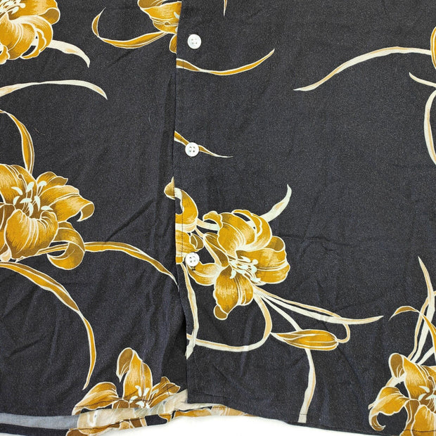 Billabong Casual Rayon Lightweight Floral Button Up Party Shirt Mens Large Surf