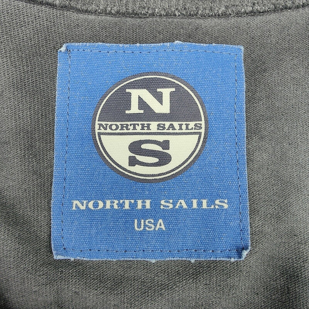 North Sails Men’s Jumper Sweater Size Large Black ! Cotton Designer Retro Print