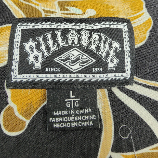 Billabong Casual Rayon Lightweight Floral Button Up Party Shirt Mens Large Surf